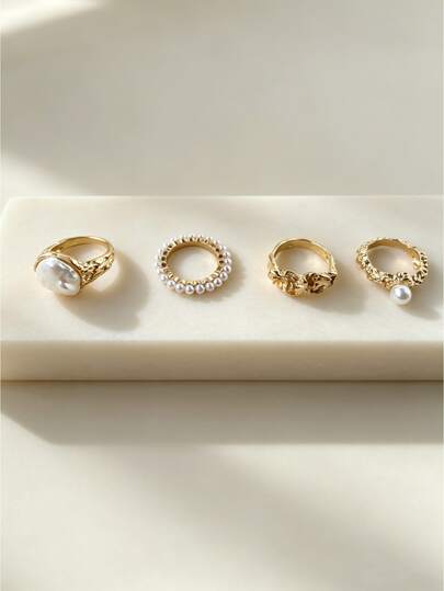 Livesso Juego de anillos para mujer, regalo para novia