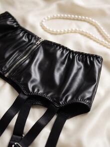 Spicy Aura Sexy 8-Strap Garter Belt 1pc - Black - View 3