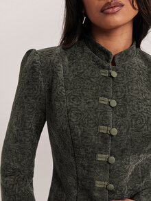 SHEIN BAE Jaket Blazer Wanita Kasual Serbaguna untuk Perjalanan dan Komuter - Coklat - View 8