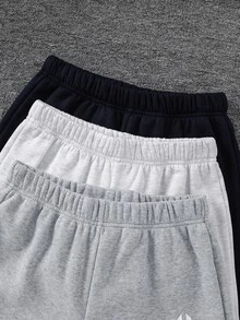 SHEIN 6件組青少年男孩白色秋季圖案街頭風返校2件式連帽衫與長褲套裝 - 彩色 - 查看 5