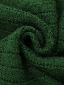 Linhara CURVE Cardigan Wanita Ukuran Besar Warna Polos Kasual Serbaguna untuk Pemakaian Sehari-hari di Musim Dingin - Hijau - View 3