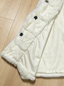 GlowEve Women's Autumn/Winter Sleeveless Faux Fur Jacket Dinner Going Out White Elegant - Beige - View 6