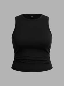 SHEIN CURVE+ 3pcs Plus Size Solid Color Casual Round Neck Camisole Tank Top Set All, Fall Winter 2026 22W - Multicolor - View 13