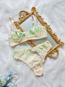 SHEIN 浪漫刺繡內衣套裝 2件組 - 彩色 - 查看 2