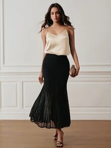 Anewsta Essential Tank Top Camisole Wanita dengan Cup Berbantalan, Lapisan Dasar Musim Panas - Sampanye - View 7