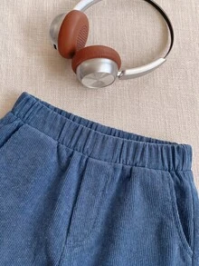 小男孩學院風刺繡標誌立領長袖襯衫/長褲套裝 - 彩色 - 查看 7