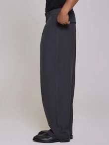 Musero WRAP FRONT BARREL LEG TAILORED TROUSER - Brown - View 3
