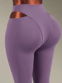 Amplova Women's Dark Purple Slim Fit Ankle Length Leggings - Purple - View 5