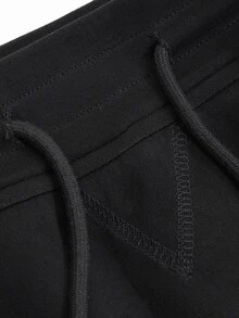 Dazy Plus Drawstring Lace-Up Fitted Mini Skirt, Sexy Style, Sporty Casual, Early Autumn New Arrival - Black - View 4