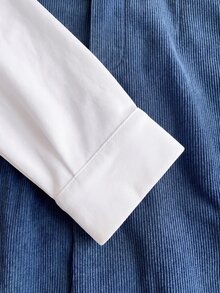 小男孩學院風刺繡標誌立領長袖襯衫/長褲套裝 - 彩色 - 查看 9