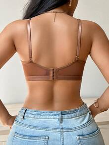 AltCore 1pc Women's Sexy Back Buckle Bra - Brown - View 2