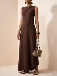 Zivah Women's Fashion Vacation Dress For Daily Wear - Rust Brown - View 10