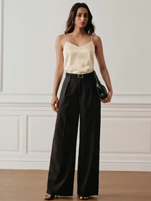 Anewsta Essential Tank Top Camisole Wanita dengan Cup Berbantalan, Lapisan Dasar Musim Panas - Sampanye - View 4