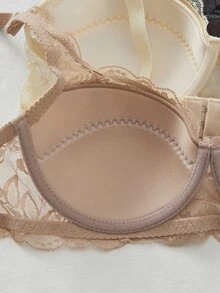 DesireSculpt 7pcs Sexy Lace Women's Bra Set, Thin Minimalist Bra - Multicolor - View 6