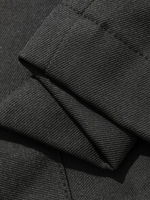 Dazy Plus Solid Color Fun Commuter Straight Slit Skirt - Dark Grey - View 3