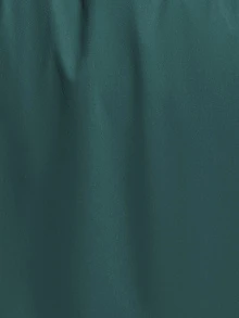 Vionelle Plus Size Women's Solid Color Long Sleeve Drawstring Waist Casual Jacket - Dark Green - View 7