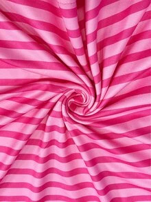 Franclia Women's Striped Round Neck Tank Top And Drawstring Waist Shorts Casual Set - Hot Pink - View 4