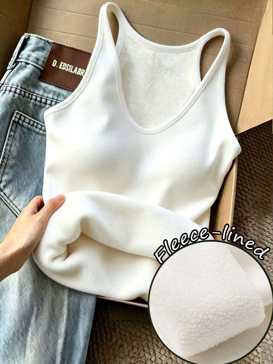 Resyla Women's Simple Versatile Plush Vest For Daily Wear