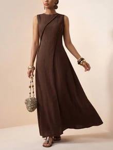 Zivah Women's Fashion Vacation Dress For Daily Wear - Rust Brown - View 5