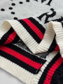 Maweii Plus Size Women's Knitwear Cardigan, Long Sleeve, Irregular Pattern, Loose, Casual, Autumn/Winter - Multicolor - View 6