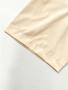 Airaco 男士純色休閒百搭日常短袖襯衫 - 杏色 - 查看 4