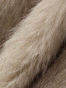 FRIFUL Women's Solid Color Fashion Versatile Winter Faux Fur Vest - Apricot - View 8
