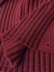 Maweii Plus Size Women's Sexy 2 In 1 Textured Fashion Pullover Sweater - Burgundy - View 8