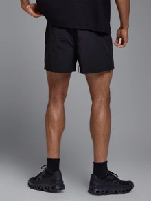 Musero Sport Smart Poly Gym Short Elasticated Wasitband Zipper Fastening Pockets Spring Summer Sports Activewear - Black - View 5