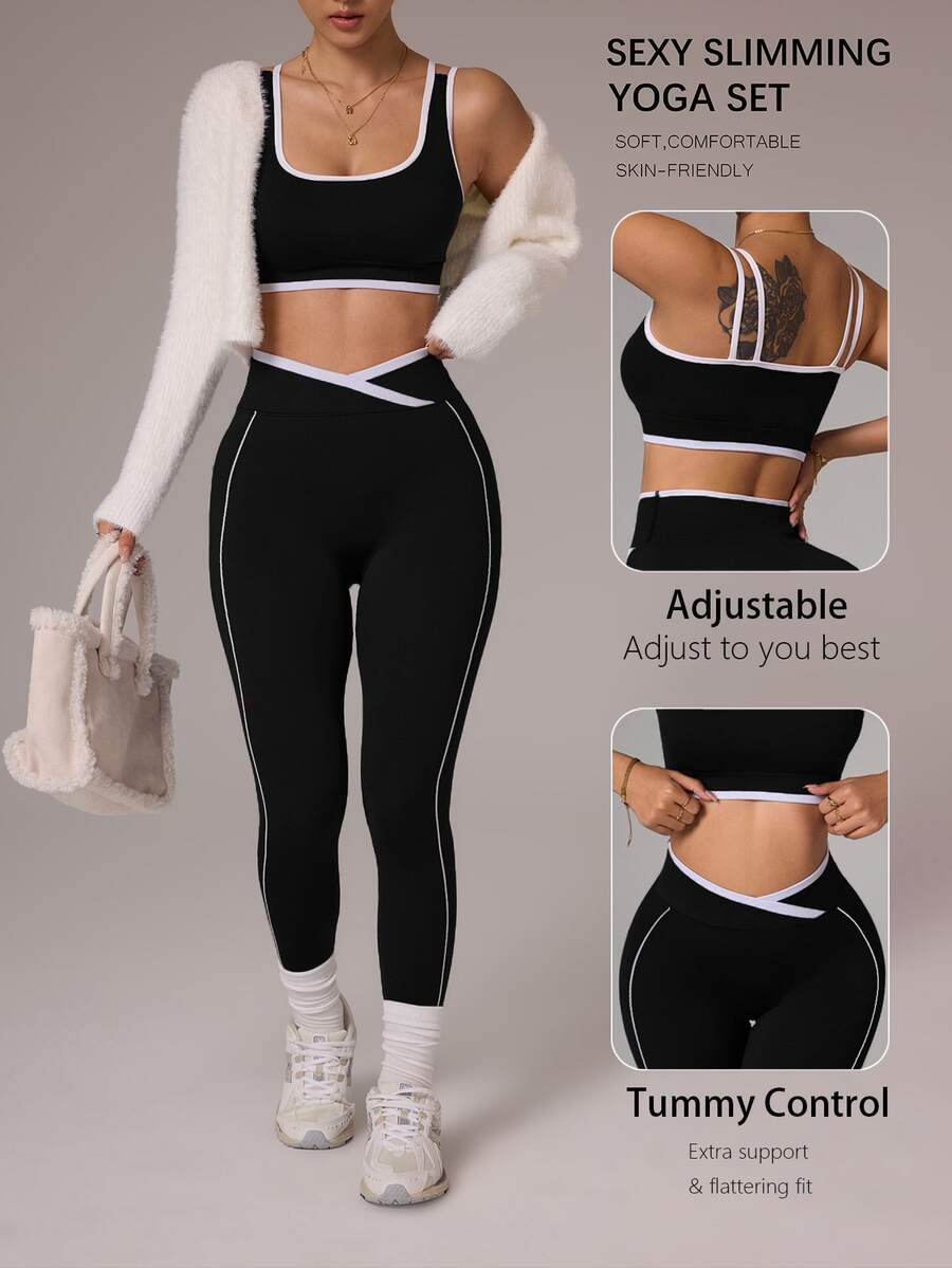 Slayform Slayform Seamless High Elasticity Women's Sports Set - Black - View 1