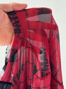 Whyspr BATMAN X SHEIN Plus Size Women's Colorblock Casual Everyday Jumpsuit - Red - View 8