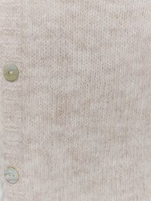 MUSERA كارديجان صوف محبوك بياقة دائرية وأزرار أمامية وقصة فضفاضة، ناعم وموبر وملمس فروي، سويتر أساسي يومي للخريف والشتاء - بيج - مشاهدة 6