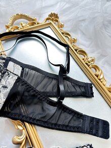 SHEIN 浪漫刺繡內衣套裝 2件組 - 彩色 - 查看 5