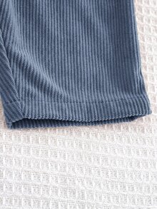 Young Boy Cute Applique Kids Embroidery Pocket Autumn Romper - Blue - View 6