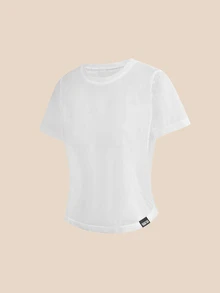 SHEIN Cheerettes 女款素色圓領短袖休閒健身運動T恤 - 彩色 - 查看 9