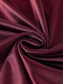 GlowEve Women's Pleated Contrast Lace Hem Elegant Skirt - Burgundy - View 6