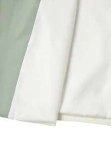 Manfinity Mode Men's Green & White Spring/Summer Wedding Atmosphere Plus Size Suit Set - White - View 6