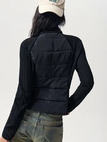 Bohemela Women's Winter Casual Versatile Jacket - Black - View 7