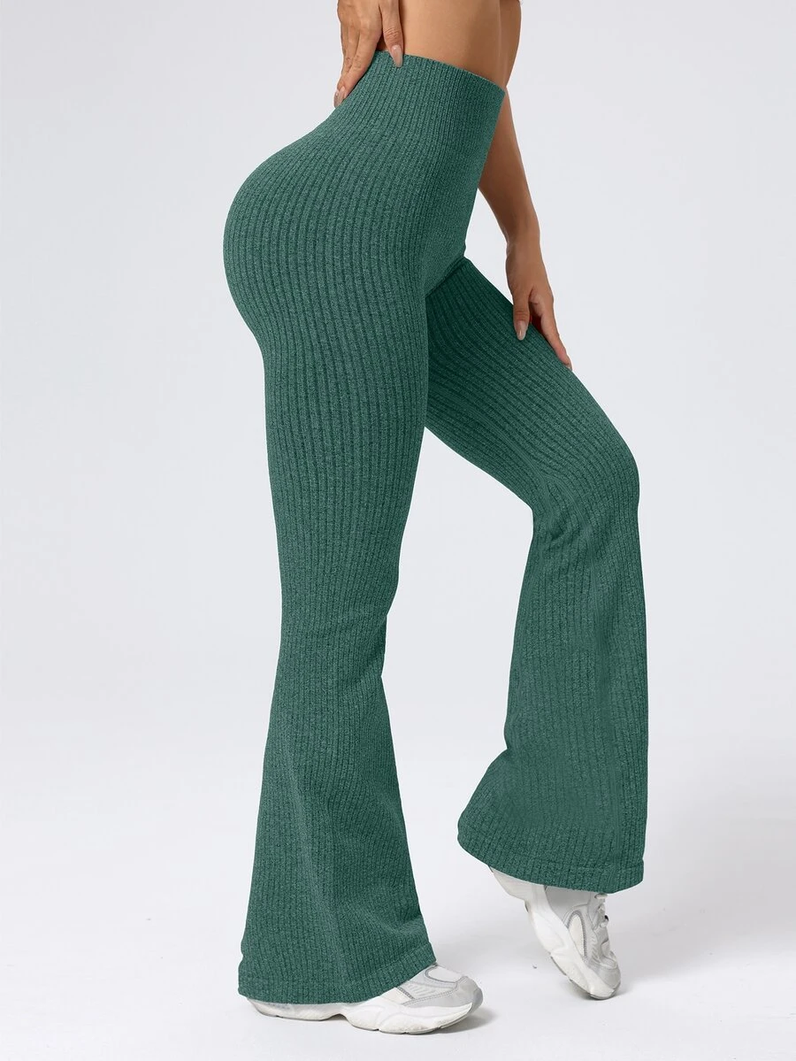 Dewbera Dewbera Seamless Yoga Leggings - Dark Green - View 1