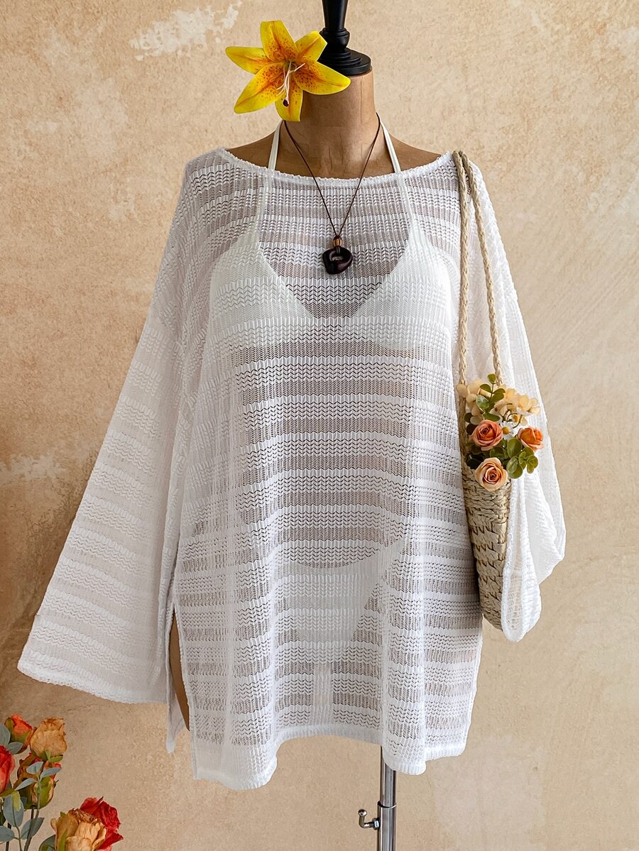 Soleia Women's Solid Color Casual Versatile Daily Wear Top - White - View 1