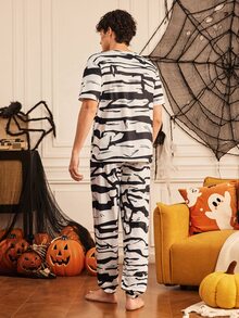Provexi Provexi Halloween Mummy Print Men's Loungewear - Multicolor - View 3