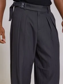 Musero WRAP FRONT BARREL LEG TAILORED TROUSER - Brown - View 5