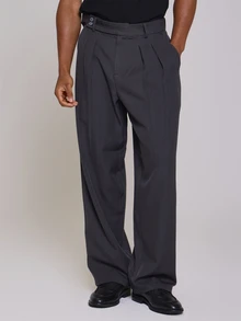 Musero WRAP FRONT BARREL LEG TAILORED TROUSER - Brown - View 2