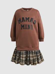 SHEIN 青少年女孩復古時尚百搭休閒日常穿搭 秋冬款，適合外出 - 鏽棕色 - 查看 8