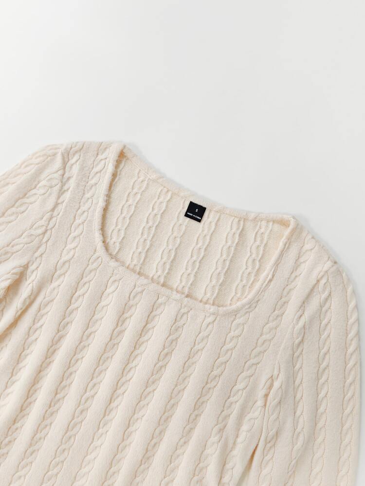 SHEIN Women's Spring/Autumn New Simple Casual Versatile Top - Apricot - View 6