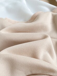 SHEIN Vintaside Kids 3件組女孩愛心圖案運動衫與長褲套裝，秋冬圓領長袖套頭衫與長褲套裝，米色/卡其色/白色 - 彩色 - 查看 10