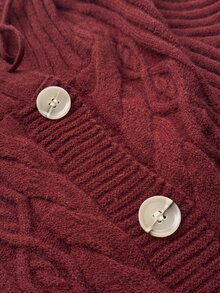 Maweii Plus Size Women's Sexy 2 In 1 Textured Fashion Pullover Sweater - Burgundy - View 7