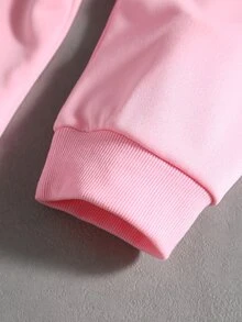 ROMWE MEN 男士鉚釘工藝街頭復古印花寬鬆套頭運動衫 - 粉色 - 查看 5