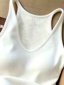 Resyla Women's Simple Versatile Plush Vest For Daily Wear - White - View 6