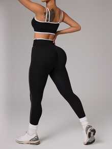 Slayform Slayform Seamless High Elasticity Women's Sports Set - Black - View 2