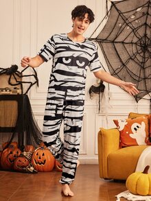 Provexi Provexi Halloween Mummy Print Men's Loungewear - Multicolor - View 4